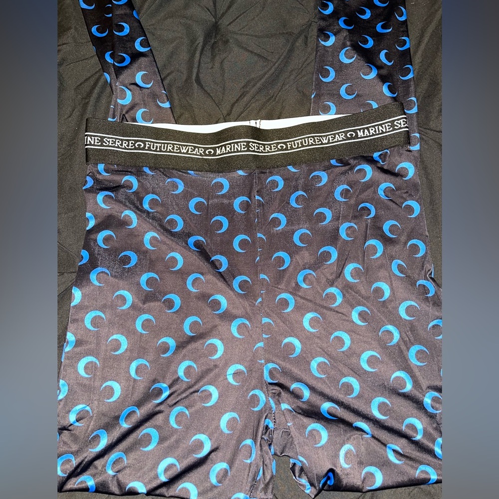 Marine Serre Black/Blue Crescent Moon Leggings Authentic. Never Worn. Runs Small